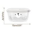 thumbnail image 2 of Shallots Ginger Garlic Storage Box, Staron 2026 Food-Grade Refrigerator Vegetable Prep Container, Detachable Draining Basket Fresh-Keeping Box for Onions Minced Garlic, White, 2 of 2