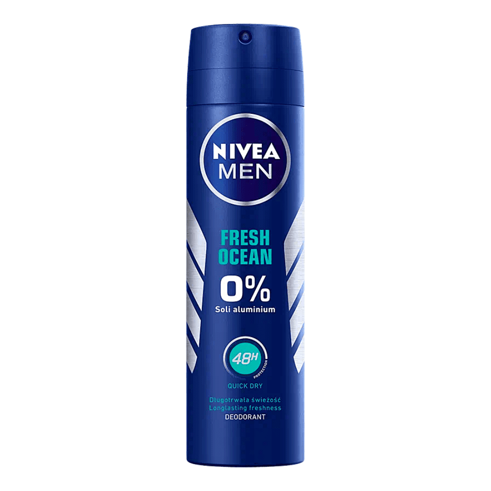 Nivea Men Fresh Ocean 0% Aluminum 48H Deodorant Spray 150ml