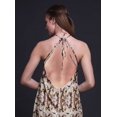 thumbnail image 4 of Bimba Robe de Plage Teinture sur Nœuds pour Femmes, Imprimée, Dos Nu, Longue, à Col Licou, Rayondress - Grand, 4 of 6