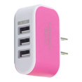 thumbnail image 1 of Universal Candy Color 3 USB Multi-Port Wall Charger charger adapter ; US Plug Wall Adapter Cube Block AC 110-220V 5V, 1 of 4
