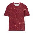 thumbnail image 4 of Amzcrzy Hauts pour Femmes Décontractés T-Shirts à Manches Courtes Hauts d'Été Mode Col Rond Hauts à Paillettes pour Femmes Confort Polyvalent Hauts de Sortie Chemisiers, 4 of 4