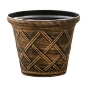 Large Pots for Plants Outdoor, 7-Inch Thickened Plastic Roman Rattan Design Flower Pot 17.3x14.3cm for Balcony, Planter Pots for Outdoor Plants
