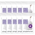 thumbnail image 1 of Simplehuman Code K Custom Fit Drawstring Trash Bags, 200 Count, 35-45 Liter / 9.3-12 Gallon, White, 1 of 4