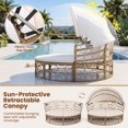 thumbnail image 2 of Gymax Patio Daybed w/ Retractable Canopy & Cushions Outdoor, 2 of 6