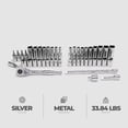 thumbnail image 3 of Master Mechanic 45-Piece SAE Socket Tool Set, 1/4 Inch Drive, Ratchet Wrench Kit, 3 of 8