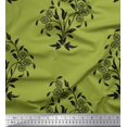 thumbnail image 1 of Soimoi Rayon Fabric Leaves & Floral Block Print Fabric by Yard 42 Inch Wide, 1 of 3