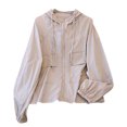 thumbnail image 1 of Hvobtty Vestes Décontractées à Manches Longues avec Capuchon pour Femmes, Débardeurs Réguliers Confortables à Capuchon à Manches Longues d'Été pour Femmes à la Mode, 1 of 4