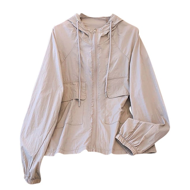 Hvobtty Vestes Décontractées à Manches Longues avec Capuchon pour Femmes, Débardeurs Réguliers Confortables à Capuchon à Manches Longues d'Été pour Femmes à la Mode