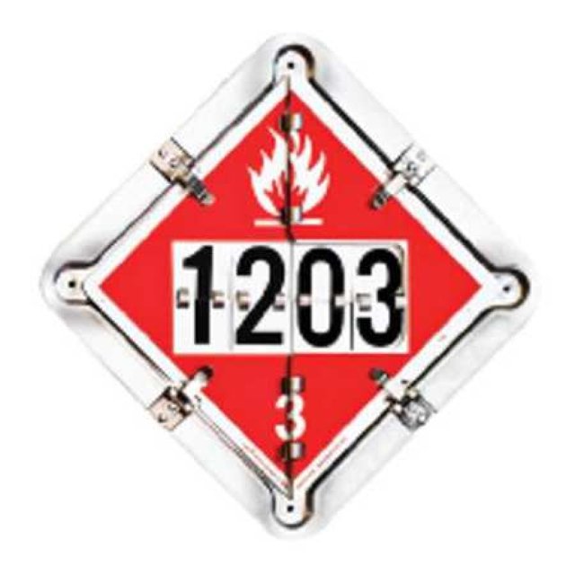 Labelmaster 126CT-206 7 Legend Hazmat Flip Placard System for Tankers, Full Frame