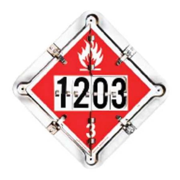 Labelmaster 126CT-206 7 Legend Hazmat Flip Placard System for Tankers, Full Frame