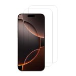 VIESUP 2Pack Screen Protector Compatible with Iphone 16 Pro Max 2024 6.9", 9H Hardness Clear Screen Tempered Glass Ultra Thin Anti-Scratch