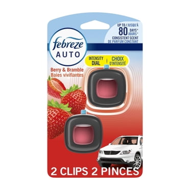 Febreze Car Air Freshener Vent Clip Berry & Bramble Scent, Car Vent Clip, 2ct