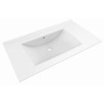 thumbnail image 2 of American Imaginations 35.5-in. W 1 Hole Ceramic Top Set In White Color - Overflow Drain Incl. AI-29522, 2 of 8