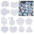 thumbnail image 1 of Moule en Silicone 12 Pcs Créatif Multiusage Mignon Moule Pendentif Moule de Coulée en Résine, 1 of 10