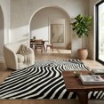 thumbnail image 4 of Rug Branch Domus Zebra Print Indoor Area Rug, Cream Black, Modern - Living Room, Bedroom, Dining Room, and Kitchen, 4 of 7