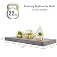 thumbnail image 4 of Sorbus Wall Mounted Floating Shelves for Wall Décor - Large 24 Inch, 3 Pack, Gray, 4 of 6