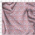 thumbnail image 4 of Soimoi Blue Poly Georgette Fabric Artistic Floral Printed Fabric 1 Yard 42 Inch Wide, 4 of 5