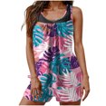 thumbnail image 2 of UPPADA Two Piece Tankini Swimsuits for Women High Waisted 2 Piece Bathing Suits Floral Print Tankini Set Tummy Control Modest Swimwear for Holiday Womens Push Up Swimsuits Multicolor,L, 2 of 6