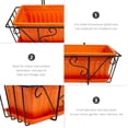 thumbnail image 4 of Flower Planter Railing Balcony Hanging Pot Planters Plant Box Rail Window Fence Outdoor Holder Metal Basket Over Pots, 4 of 7