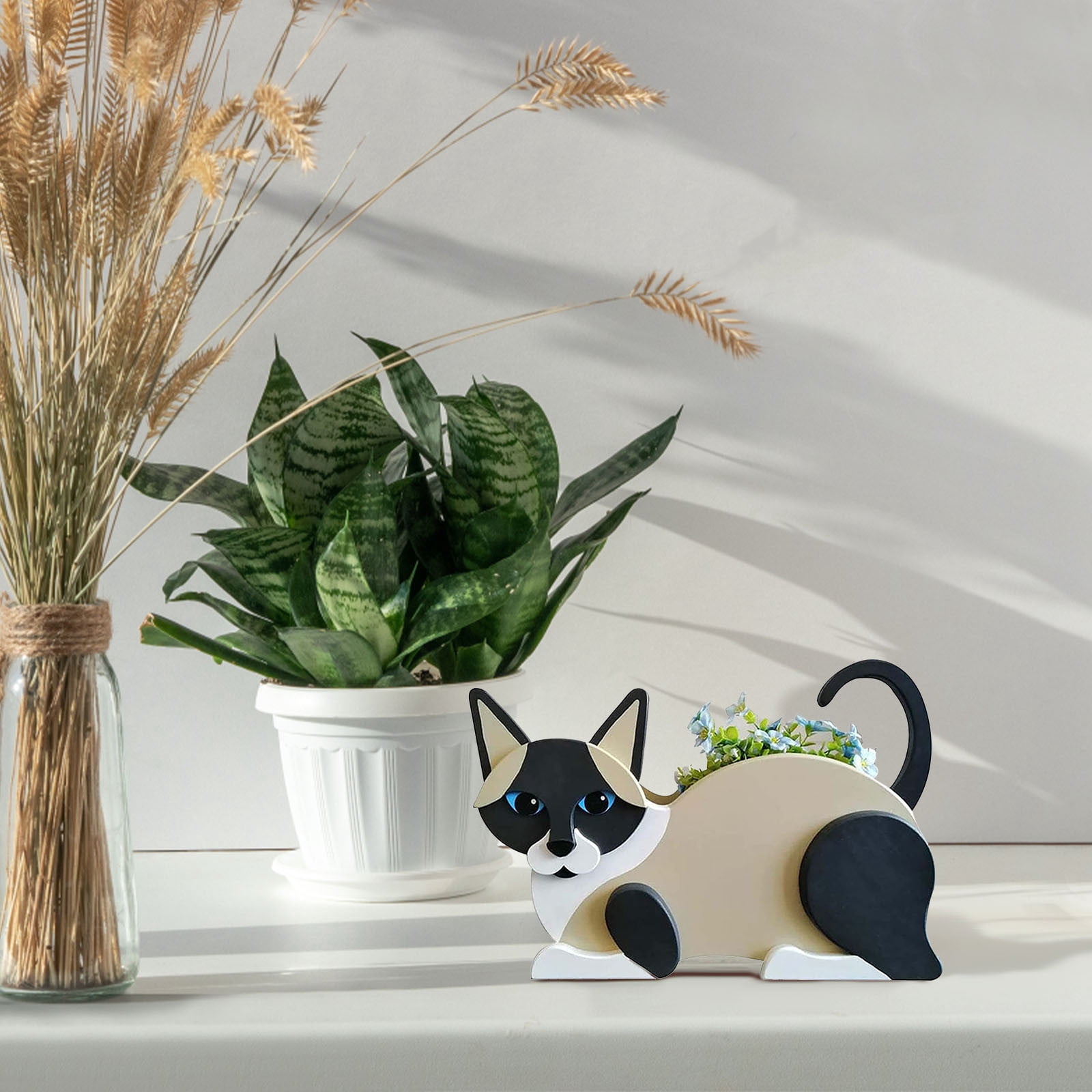 Fwttom Cute Shape Garden Flower Pot Plant Planting Pot Garden Decoration