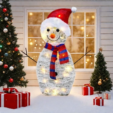 Christmas Outdoor Decor Set,Christmas Inflatables Christmas Decorations Outdoor,Inflatable Snowman Blow Up Yard Decorations with LED Lights for Indoor Outdoor Christmas Decorations Yard Garden Decor