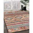 thumbnail image 2 of Ahgly Company Tapis d'Intérieur Carré Abstrait Sable Brun Sud-Ouest, 7 Pieds Carré, 2 of 6