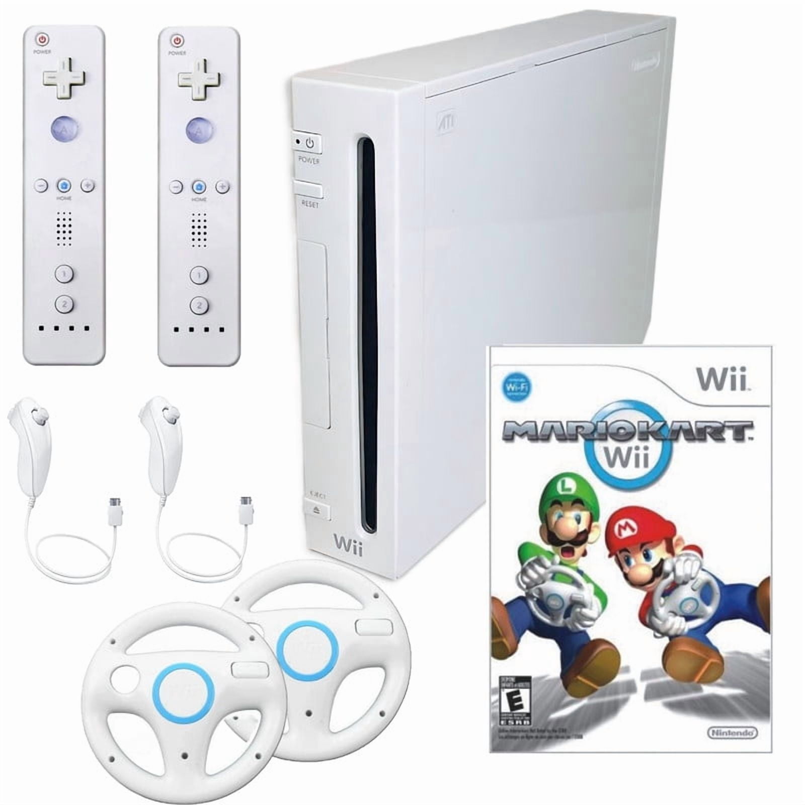 Nintendo Wii Console Wii Game System White with Mario Kart Premium