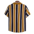 thumbnail image 2 of XZNGL Chemise en Denim Homme Homme Décontracté Boutons Plage Imprimé Rayé Non Positionné Col Rabattu Chemise à Manches Courtes Blouse Chemise pour Homme Décontracté, 2 of 9
