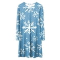 thumbnail image 5 of Zanarzt Robes Robes de Noël pour Filles Robe de Noël pour Fille Imprimé Bal Fête Fête de Noël Robes pour Fille Bleu Ciel,15-16 Ans, 5 of 5