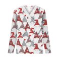 thumbnail image 4 of Qertyioot Chandail en Molleton de Noël pour Femmes Mode Décontractée Manches Longues Col en V Chandail, 4 of 5