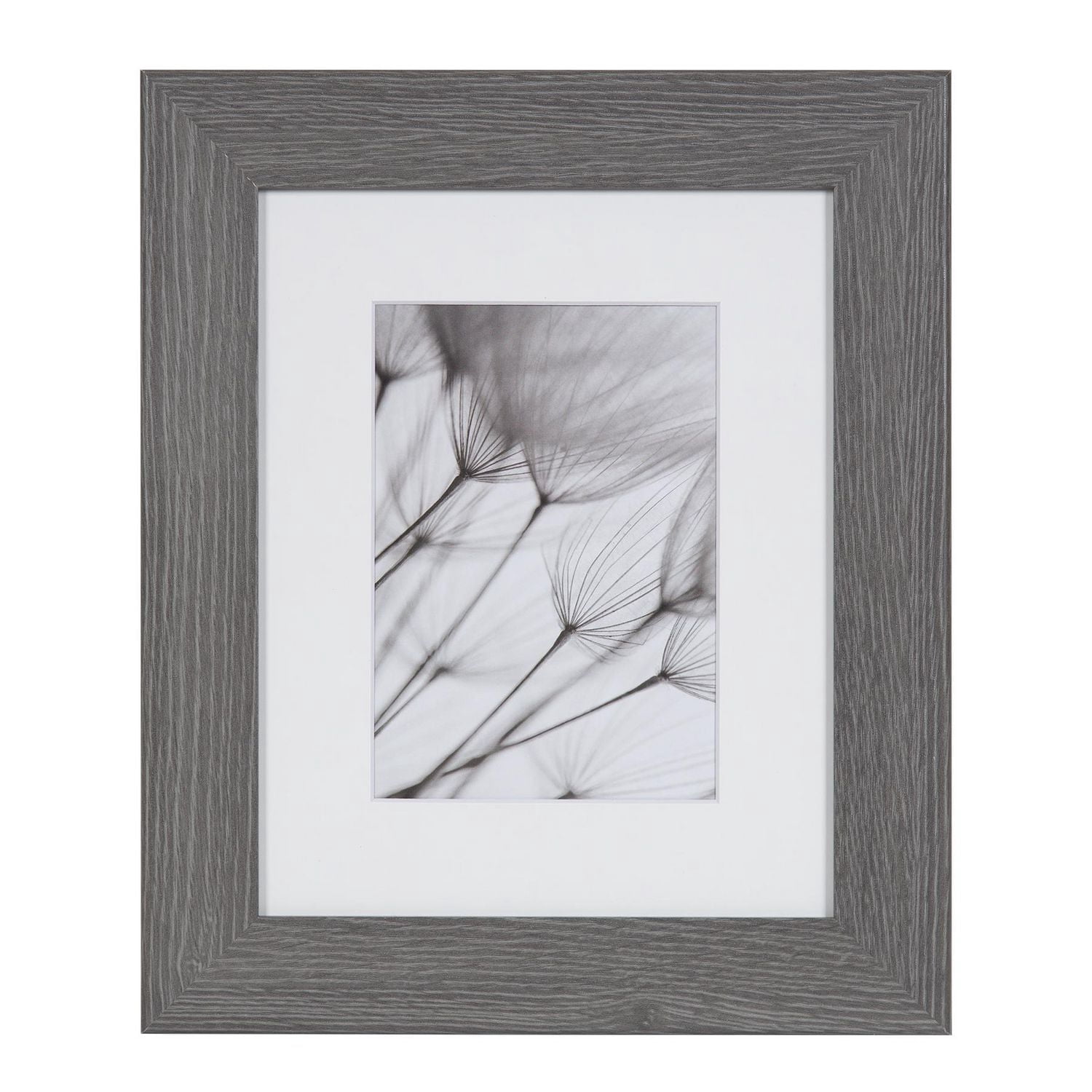 DesignOvation Museum 11" x 14" Matted to 8" 10" Grey Picture Frame