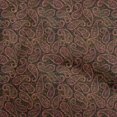 thumbnail image 1 of oneOone Cotton Jersey Brown Fabric Paisleys Craft Projects Decor Fabric Printed By The Yard 58 Inch Wide, 1 of 4