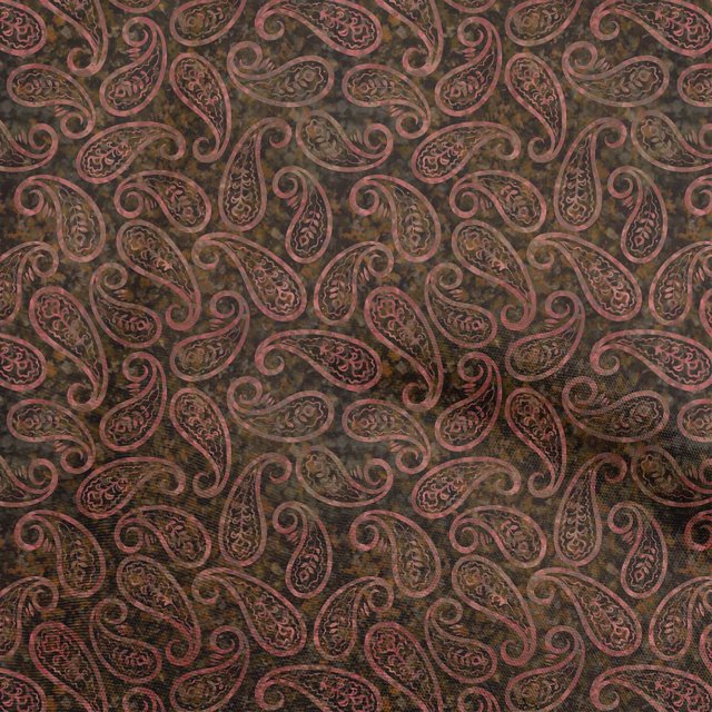 oneOone Cotton Jersey Brown Fabric Paisleys Craft Projects Decor Fabric Printed By The Yard 58 Inch Wide