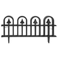 thumbnail image 1 of Exper Gardener Brand 4 Pieces Garden Plastic Decorative Fence, Ornamental Wrought Iron Style Decorative Border for Garden and Yard, Black, 1 of 5