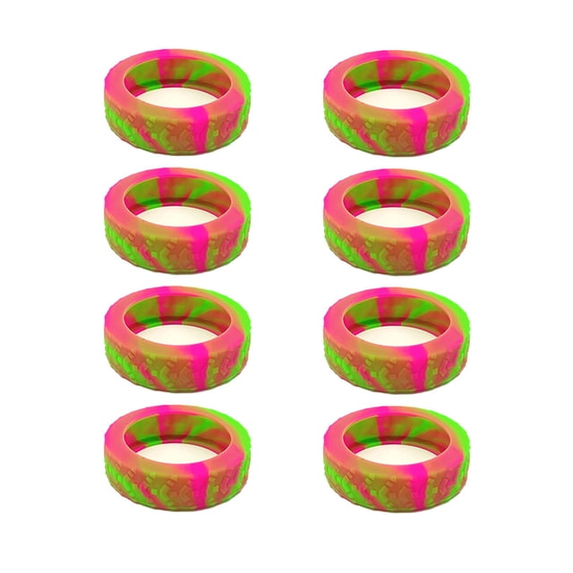 Xingzhi 10 Pcs/ensemble Housse de Protection pour Roulettes de Valise à Grand Compatibilité et Vert Doux+rouge Rose