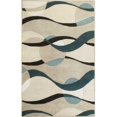 thumbnail image 1 of HomeRoots 353110 5 x 8 ft. Wool Ivory & Blue Area Rug, 1 of 1