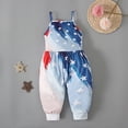 thumbnail image 1 of EGNMCR Girls' Jumpsuits & Rompers Girls Children's Summer Independence Day Romper Sling Sleeveless Backless Short Jumpsuit Kid Rompers, 1 of 9