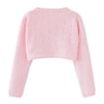 thumbnail image 4 of zbxnLI Toddler Girls Bolero Cardigans Lightweight Long Sleeve Knit Open Front Cropped Cardigan Sweaters, 4 of 6