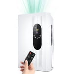 Graflsoa 2-in-1 Déshumidificateur intelligent avec Air Purificateur, 2.2L Capacité, LCD Toucher l'écran, 24H Minuterie, mode sommeil, fermeture automatique, télécommande, idéal pour 30㎡ Espaces, Blanc, US Connecteur