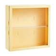 thumbnail image 4 of 2 Layer Wall Mounted Display Box Countertop Cabinet Storage Box with Door Clear Yellow, 4 of 8