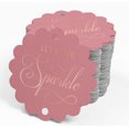 thumbnail image 4 of Inkdotpot 50 Pack Let Love Sparkle Wedding Favor Paper Tags Craft Real Rose Gold Foil Hang Tags, 4 of 6