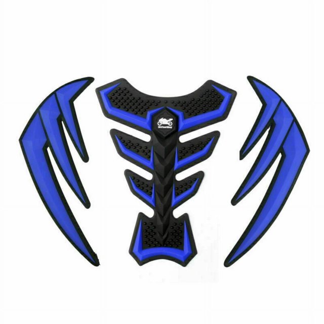 3D Rubber Side Tank Pad Protector Gas Fit For Suzuki 600 750 SV650 TL Blue