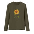 thumbnail image 4 of Jsaierl Chandails en Molleton à Imprimé Tournesol pour Femmes Mignons Manches Longues Col Rond Chandail Tendance Décontracté Tops Amples Automne Hiver Chemises Chaudes et Confortables, 4 of 7