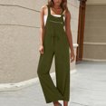 thumbnail image 2 of RKSTN Jumpsuits for Women New Fashion Halter Sleeveless Zipped Pockets Loose Plus Size Rompers Casual Summer Wide Leg Solid Color Long Jumpsuits, 2 of 5