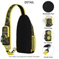 thumbnail image 2 of Fresh Yellow Lemon Print Sling Backpack, Cute Summer Fruit Design Crossbody Daypack with Retro Vintage Floral Patterns, Lightweight and Durable, 2 of 5