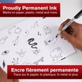 thumbnail image 2 of Sharpie Permanent Markers, Ultra Fine Point, Classic Colours, 8 Count, 2 of 6