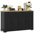 thumbnail image 1 of HOMCOM Sideboard Cabinet with Storage Drawers Adjustable Shelves Black, 1 of 10
