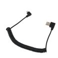 thumbnail image 2 of 1.5m Spiral Coiled USB Micro 5 Pin Male to USB 2.0 Male Data Charge Cable (Black), 2 of 5
