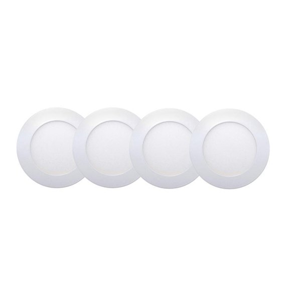 Xtricity - Ensemble de 4 Lumières Encastrées à DEL, Diamètre 4 Pieds', à Intensité Réglable, 10 W, 4000 K Blanc Froid