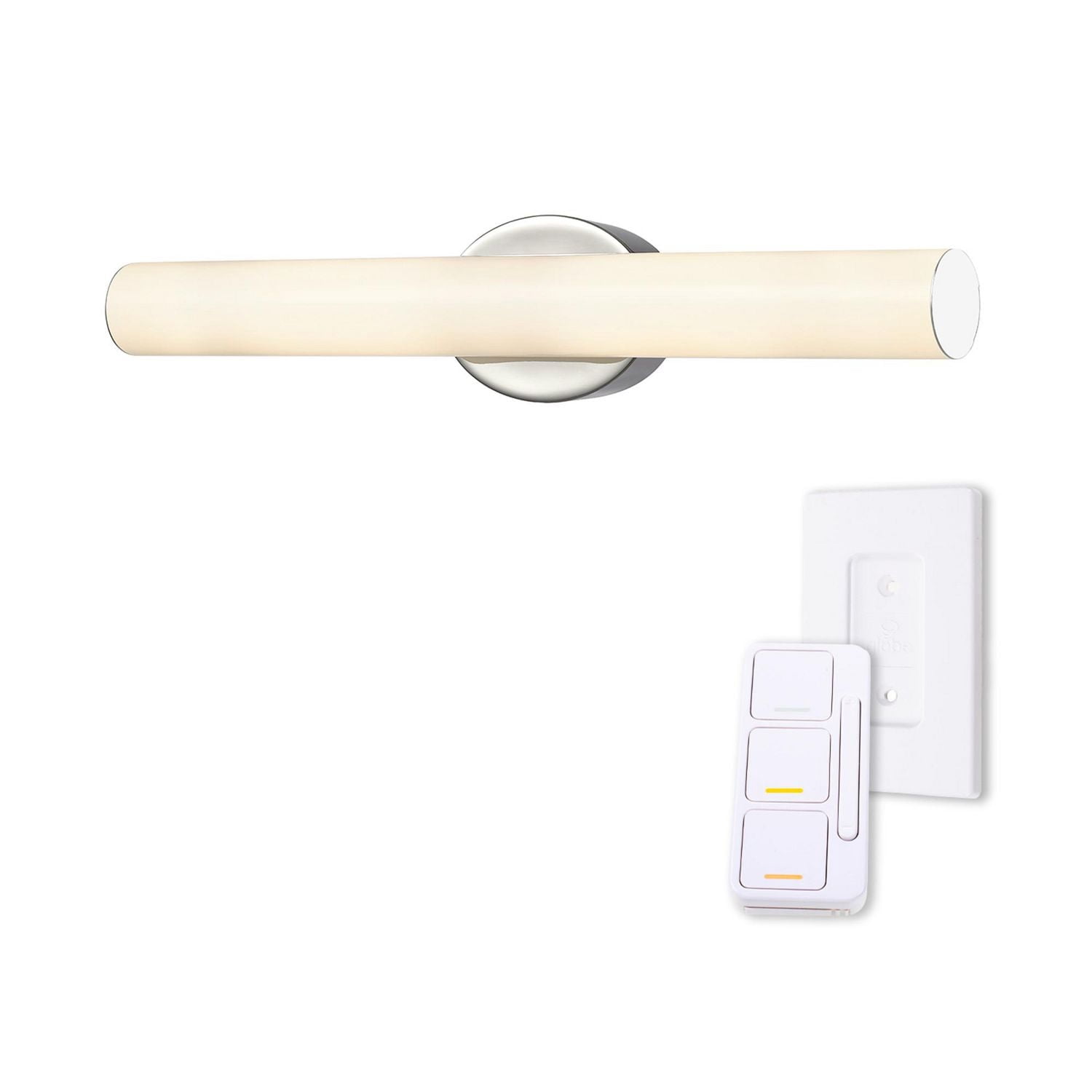 Globe Electric 24" Chrome Dimmable Color Adjustable LED Integrated Modern Style Vanity Light with Dimmer Remote